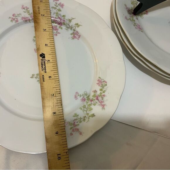 4 dinner plates floral by VICTORIA (AUSTRIA) 9 7/8” - Picture 6 of 6